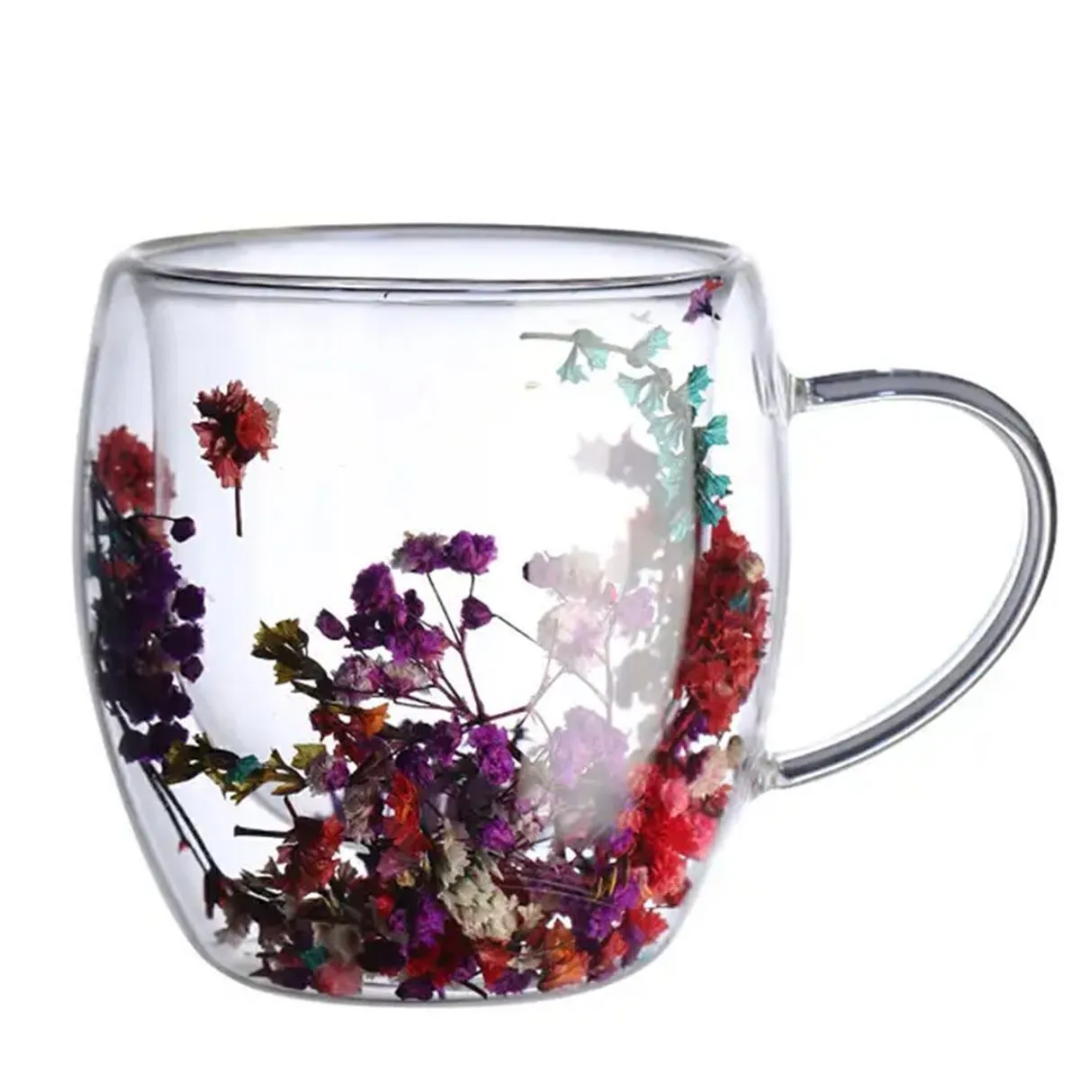 250ml double-walled floral glass mug Atelier Casa