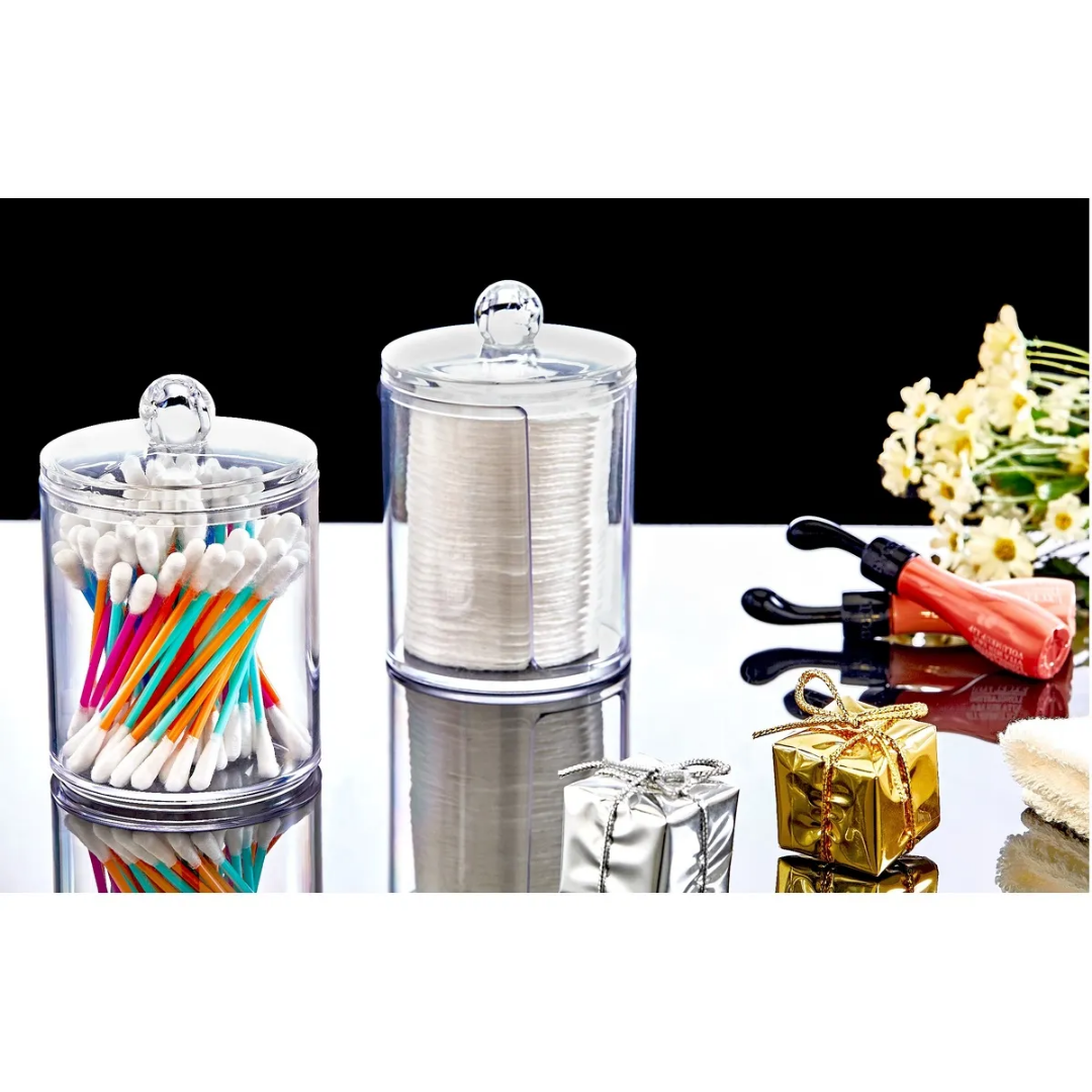 Double Layer Transparent Cotton Cylinder Organizer Atelier Casa