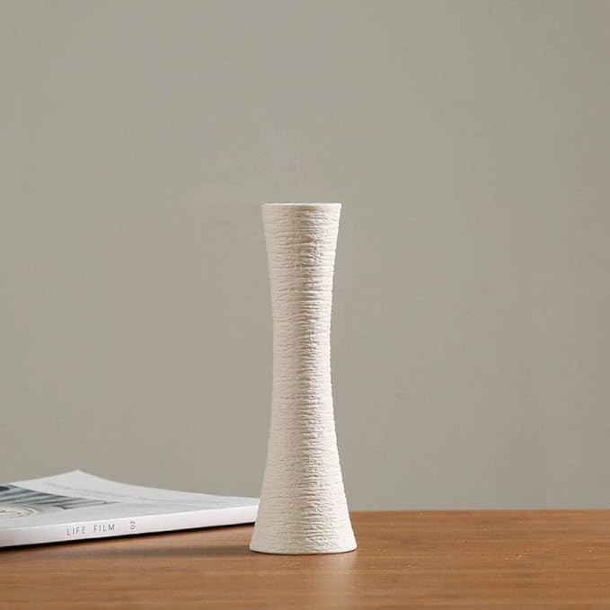 Slim Textured Ceramic Bud Vase