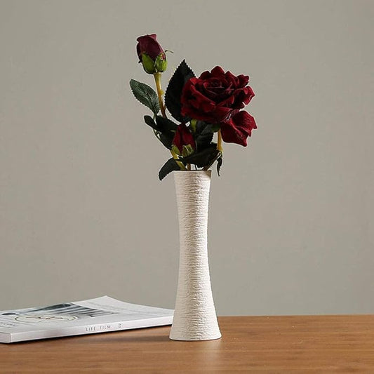 Slim Textured Ceramic Bud Vase