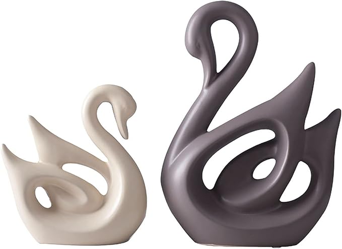 Eterna Swans – Abstract Ceramic Sculpture Set AtelierCasa