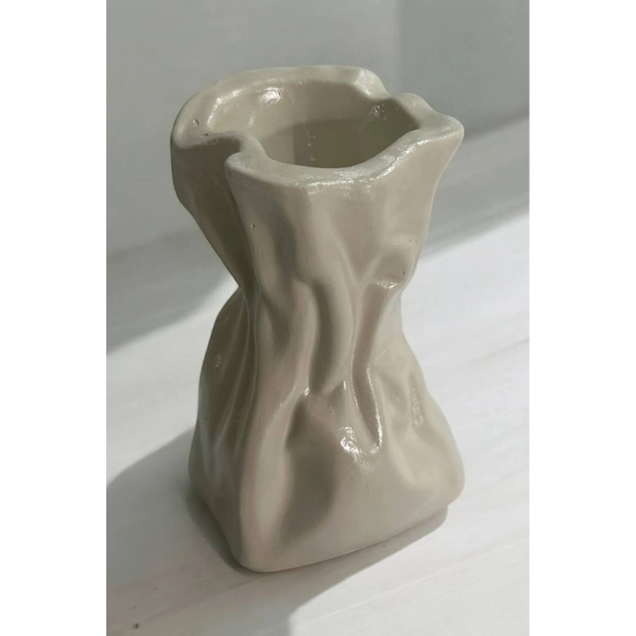 Wrinkled Paper Bag Elegant Design Vase AtelierCasa