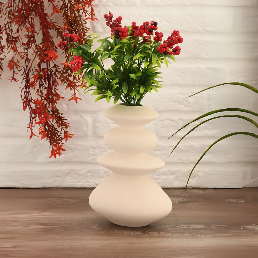 Unglazed Ceramic Vase-22 cm