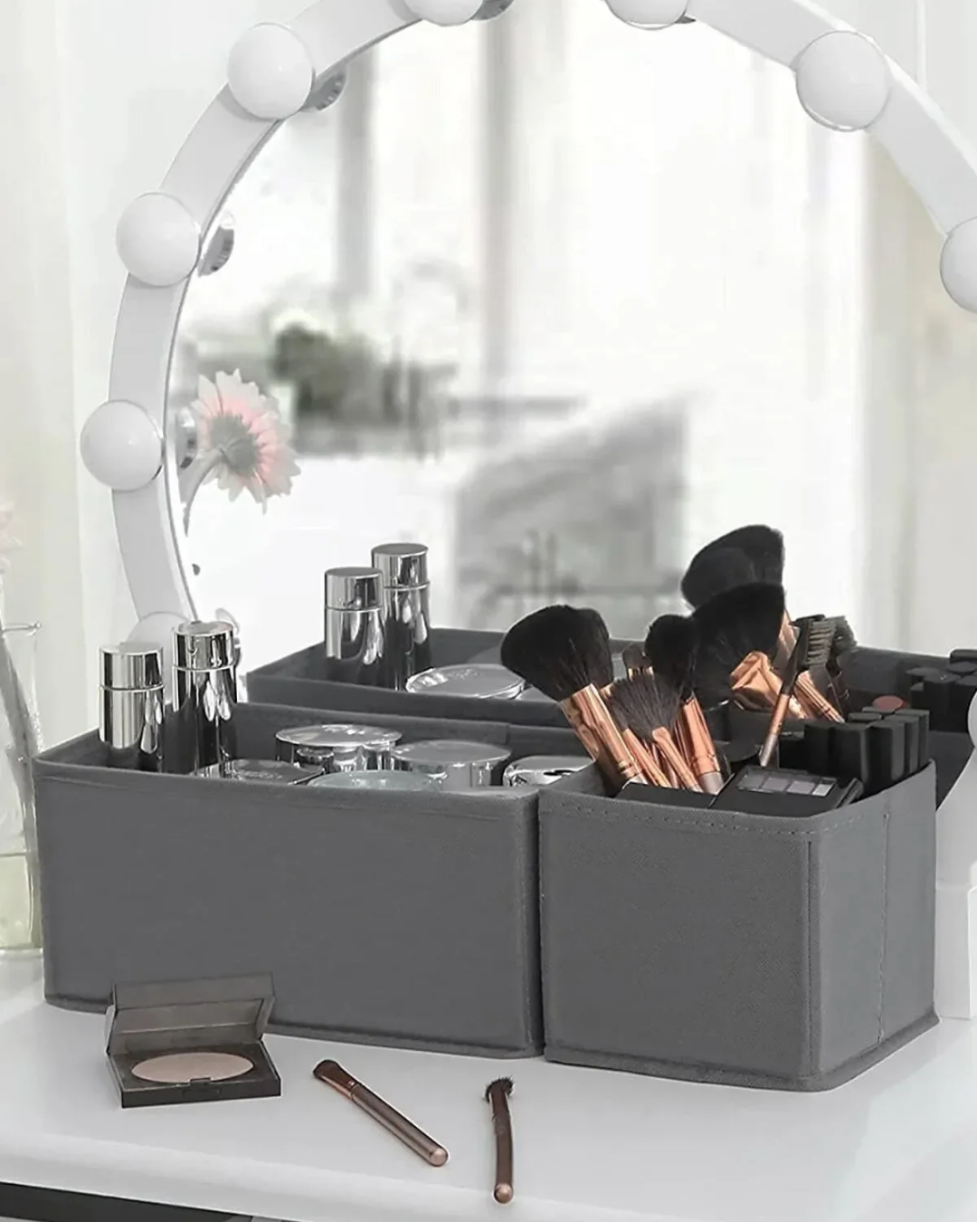 6-Piece Drawer Cabinet Organizer Box Set Anthracite