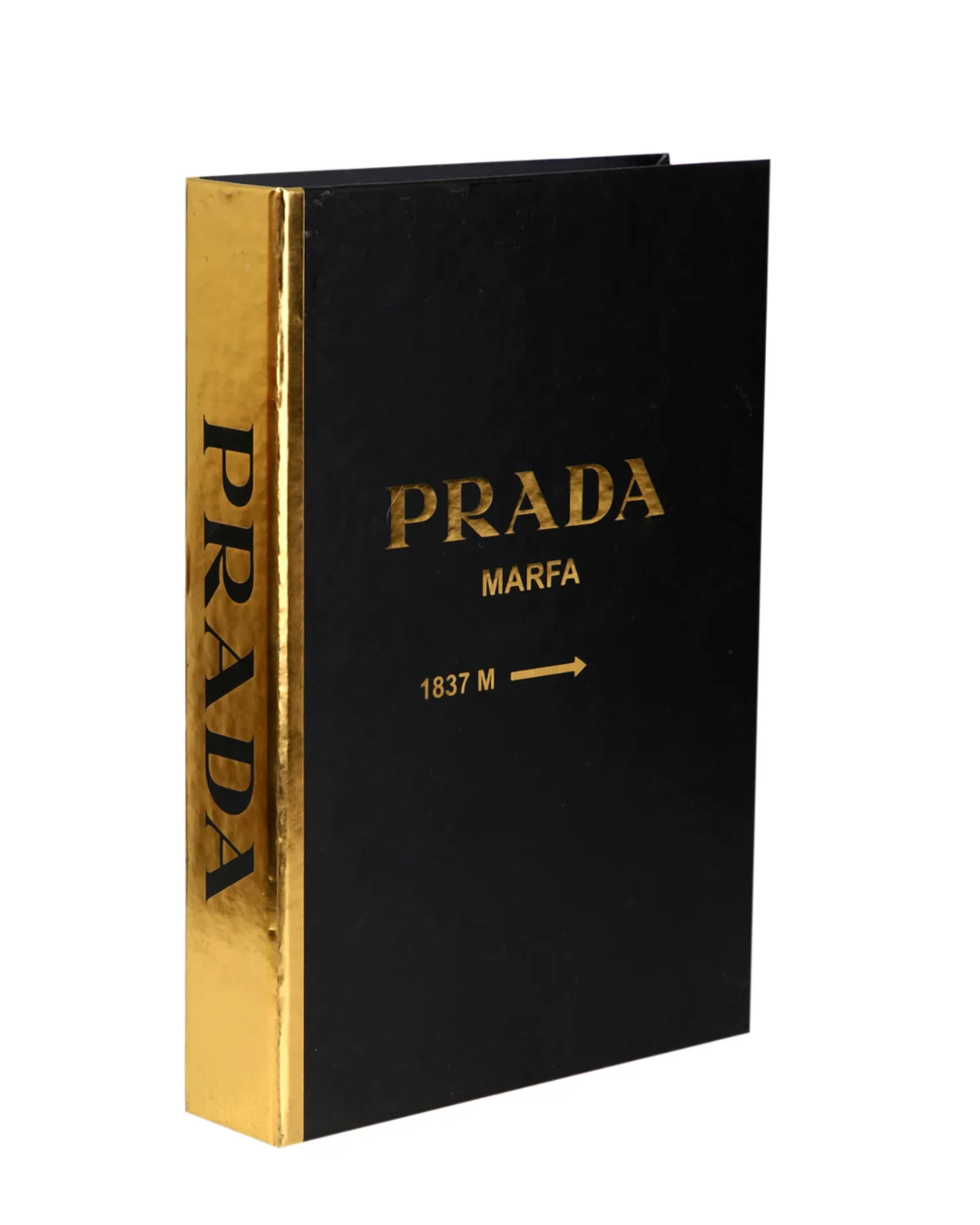 2-Pack Black Gold Prada-Hermes Decorative Book Box AtelierCasa