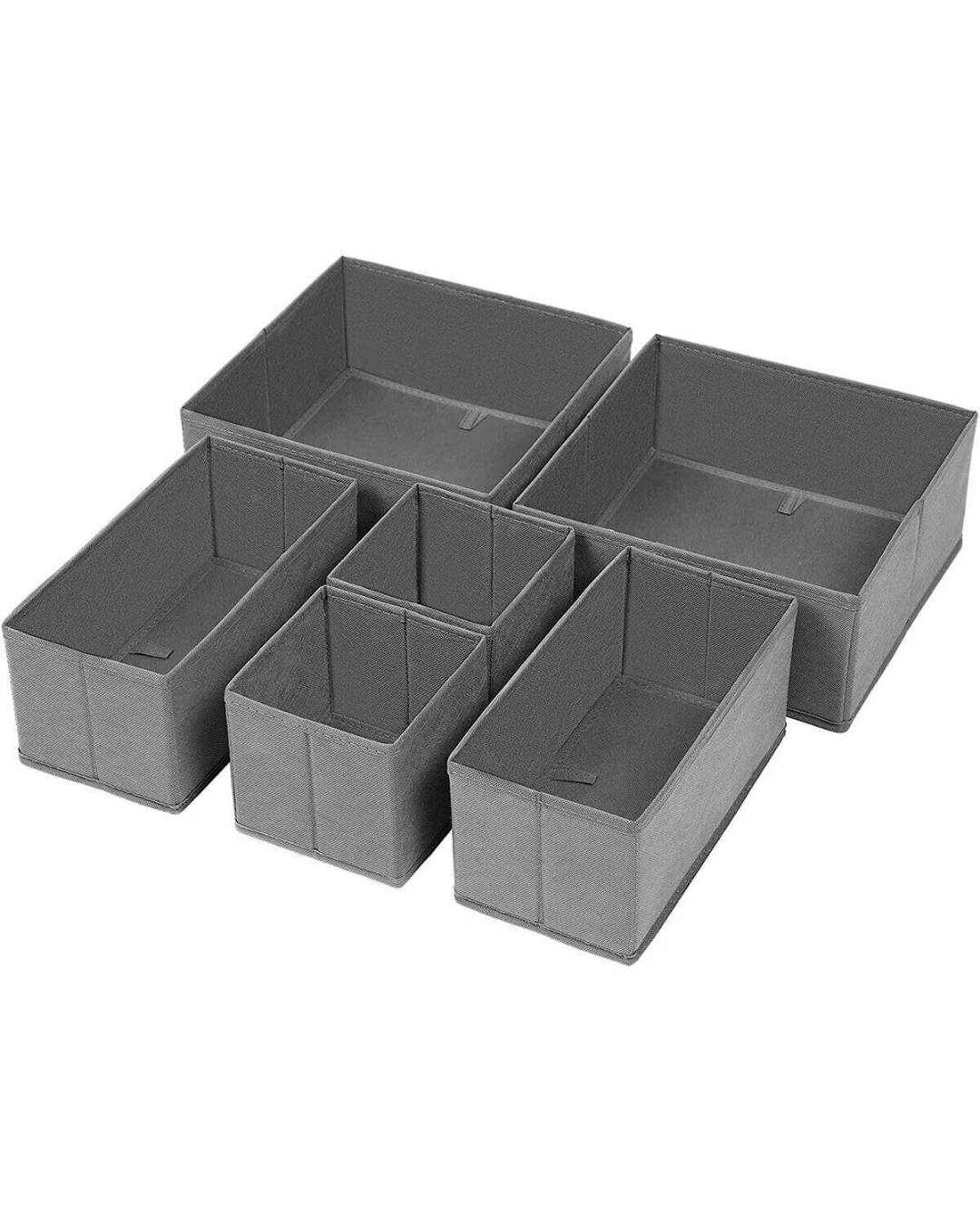 6-Piece Drawer Cabinet Organizer Box Set Anthracite