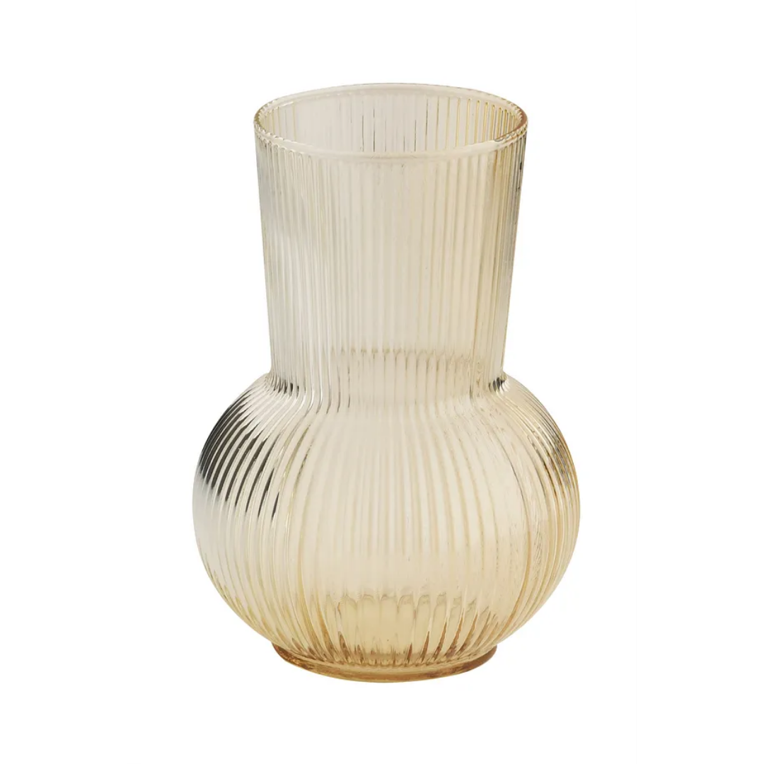 Sirena Glass Vase Honey-18 CM
