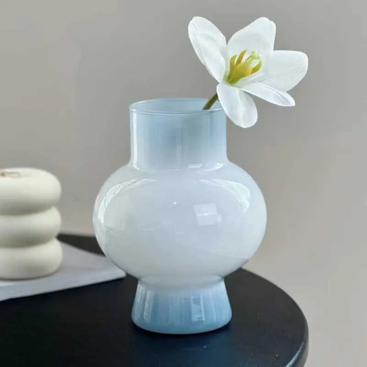 Geometry shaped handmade glass vase