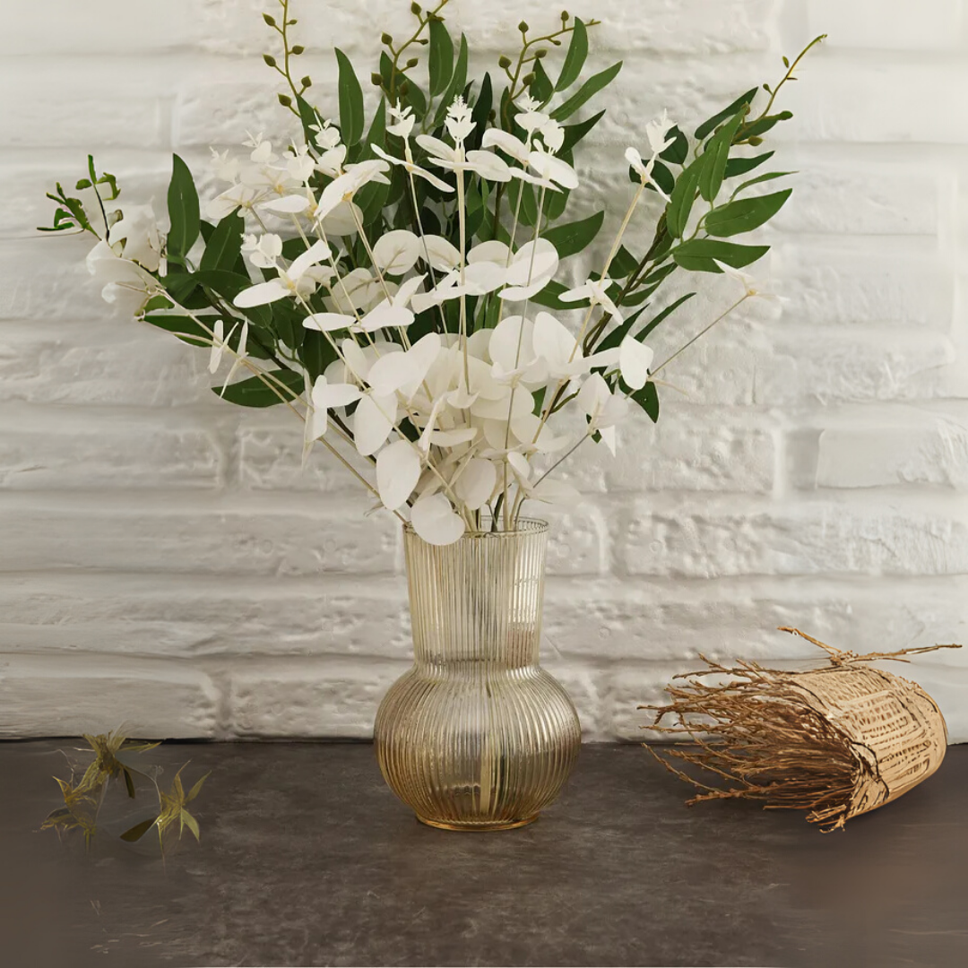 Sirena Glass Vase Honey-18 CM