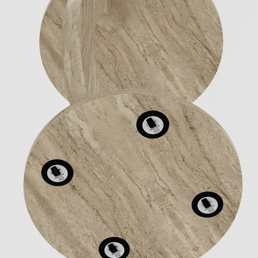 Travertine C Coffee Table, Side Table