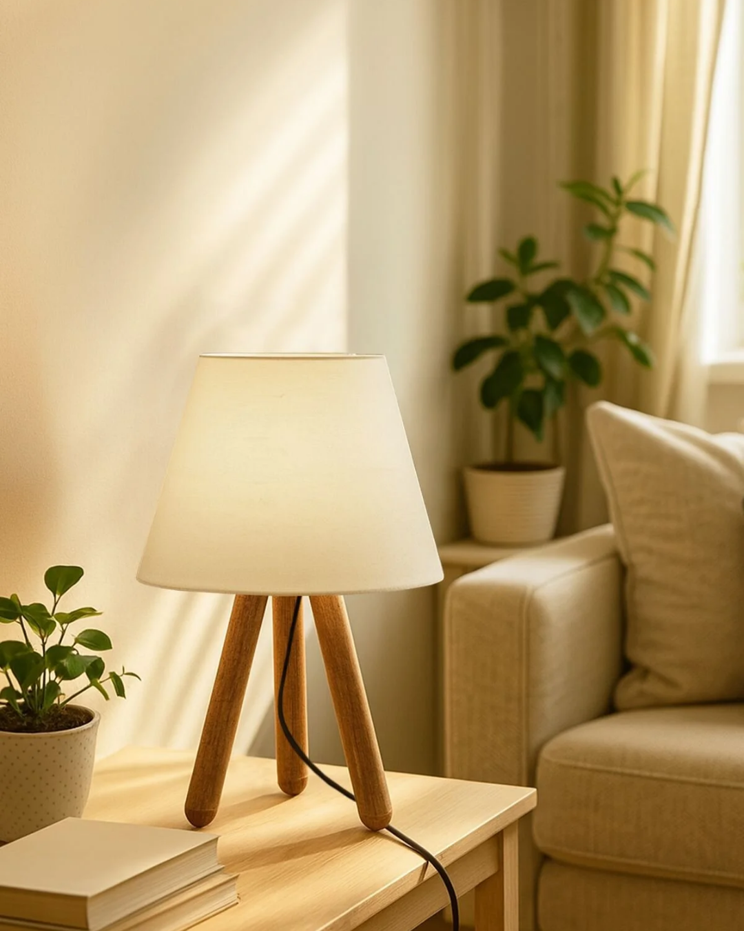 Wooden 3-foot lampshade
