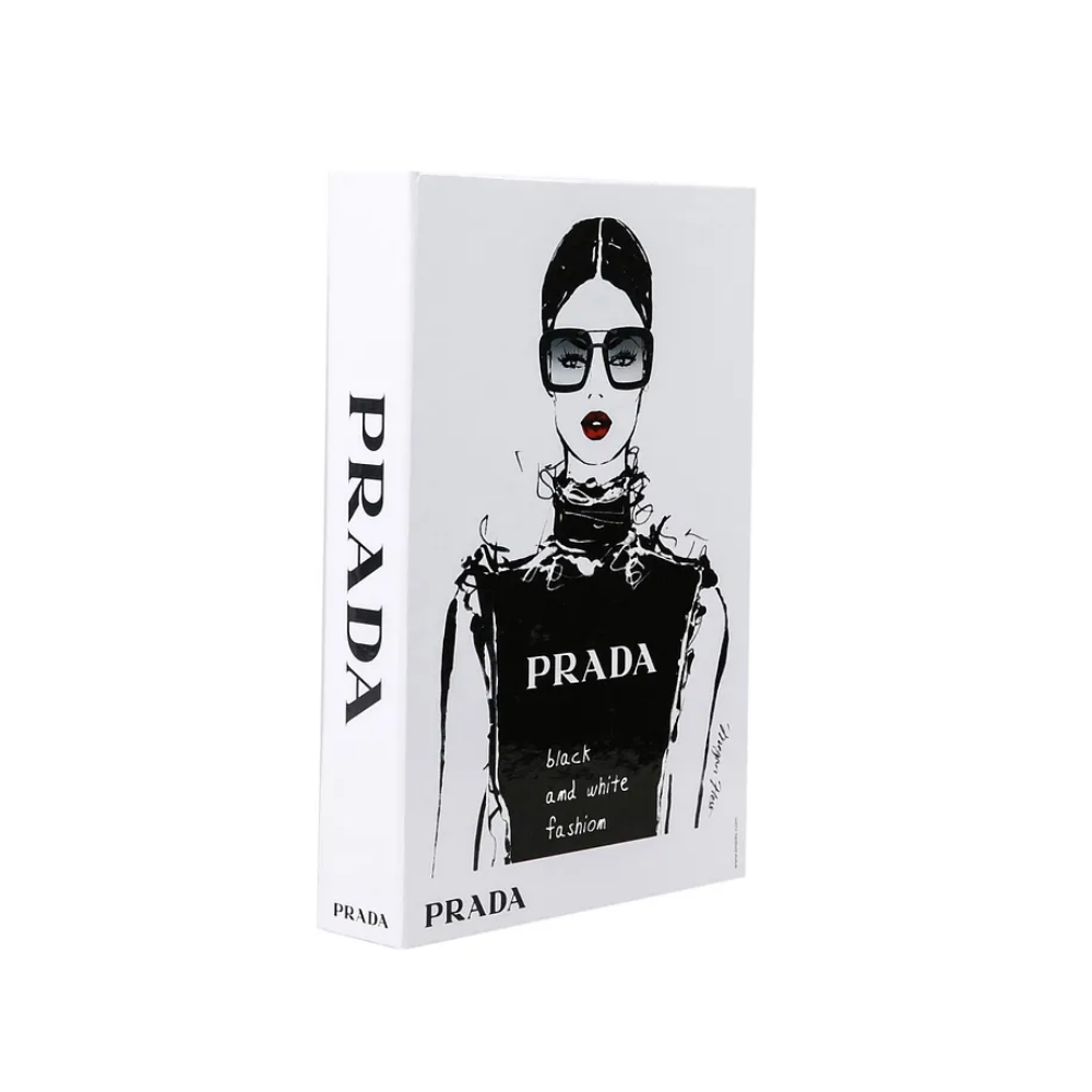 2-Piece PRADA/VOGUE Decorative Book Box