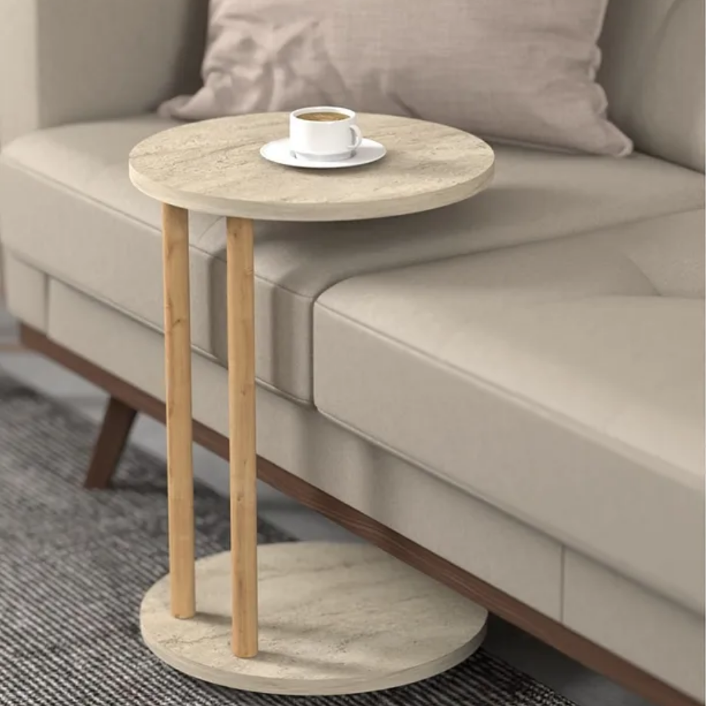 Travertine C Coffee Table, Side Table