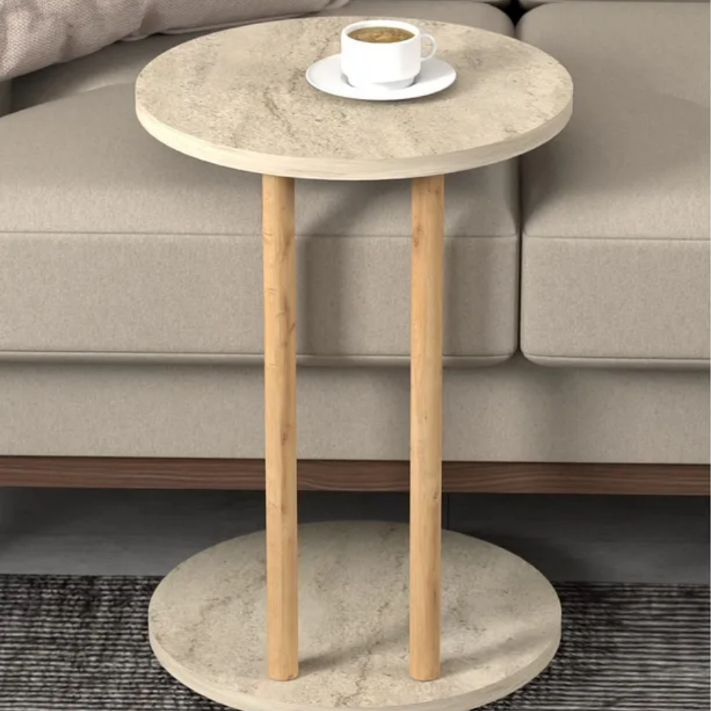Travertine C Coffee Table, Side Table