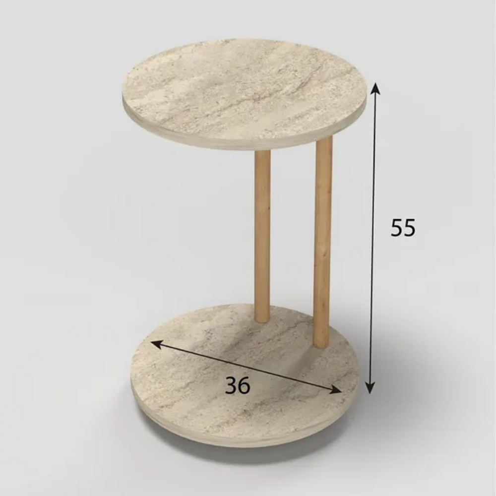 Travertine C Coffee Table, Side Table