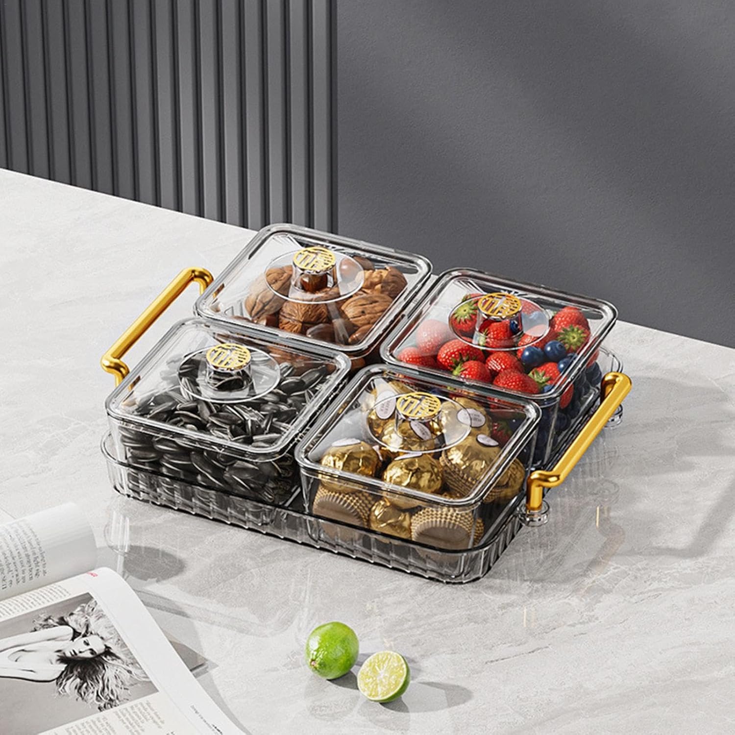 Grid Elegant Snack Tray Atelier Casa