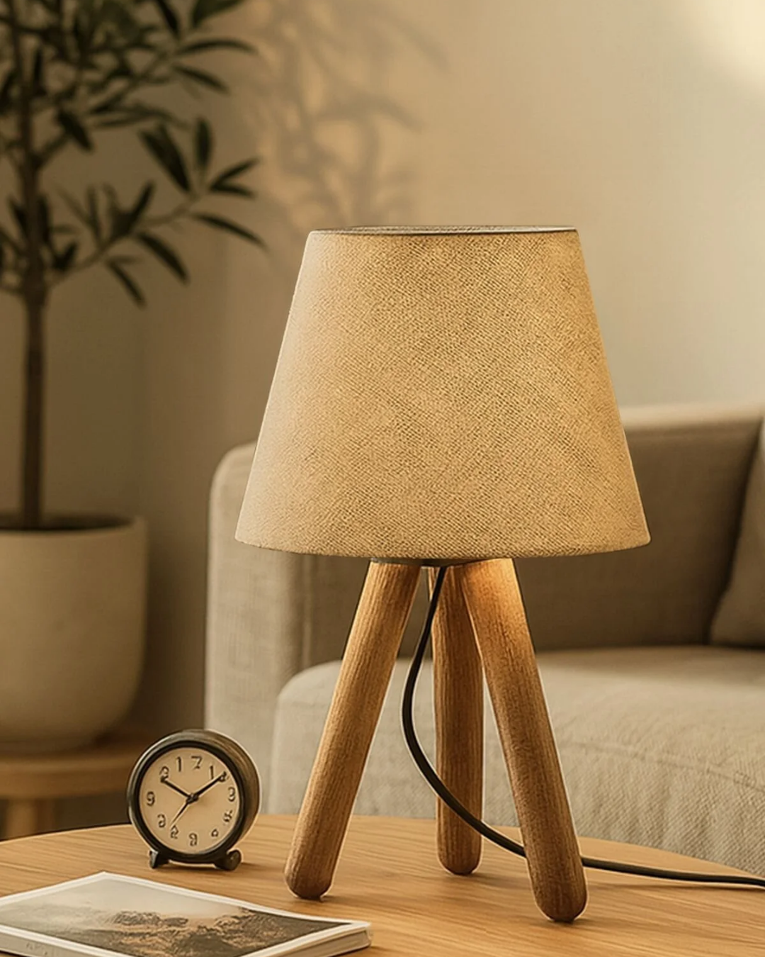 Wooden 3-foot lampshade