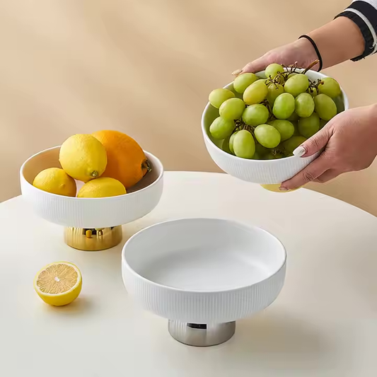 High foot ceramic fruit tray