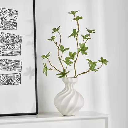 White Ceramic Art Vase Modern Minimalist Style