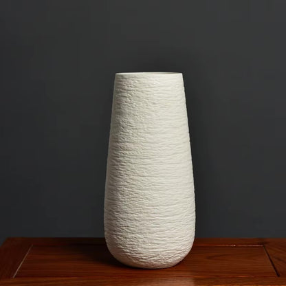 Textured Tapered Ceramic Vase