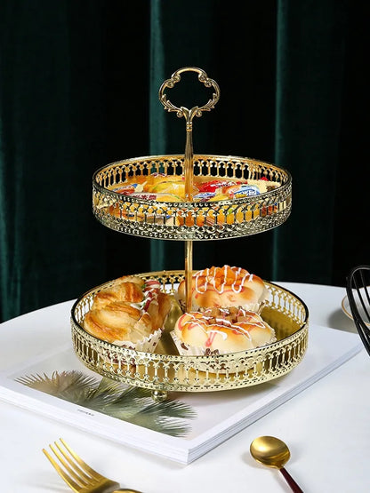 European-style metal art fruit tray