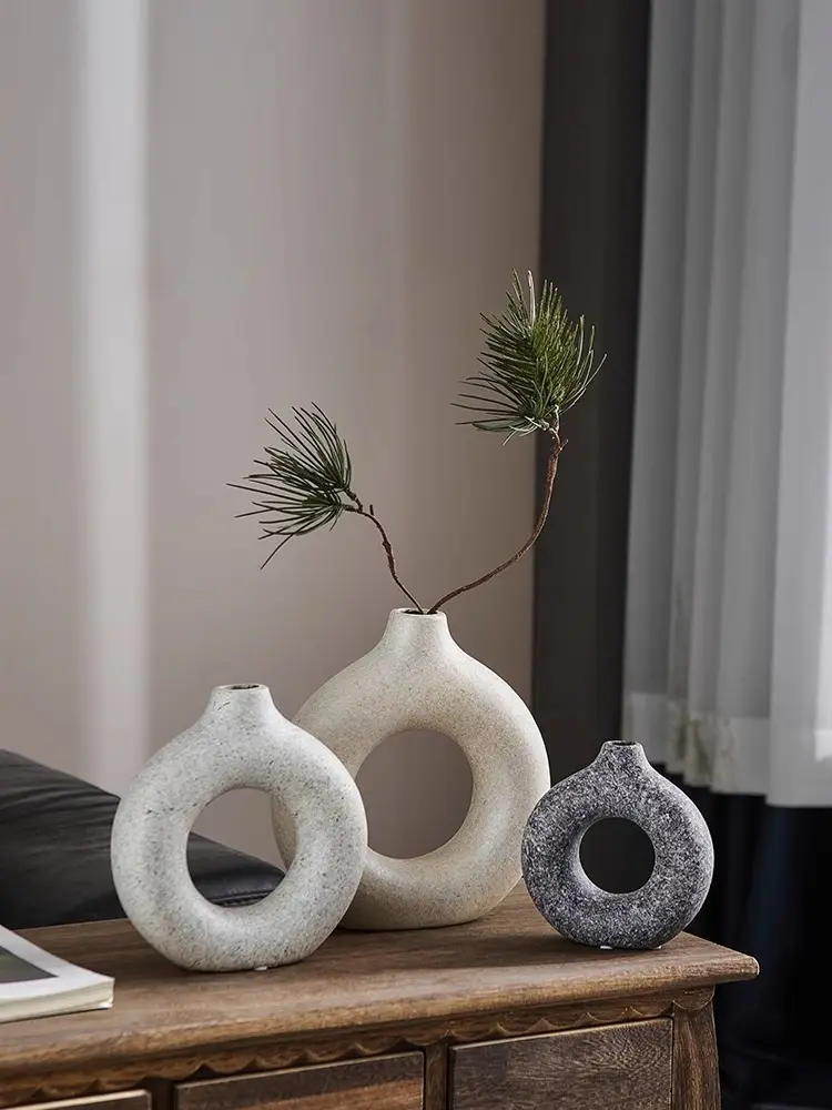 Ceramic Vase Arrangement Desktop Decoration