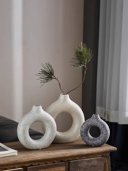 Ceramic Vase Arrangement Desktop Decoration