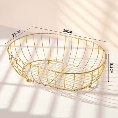 Metal Wire Bread Fruit Bowl