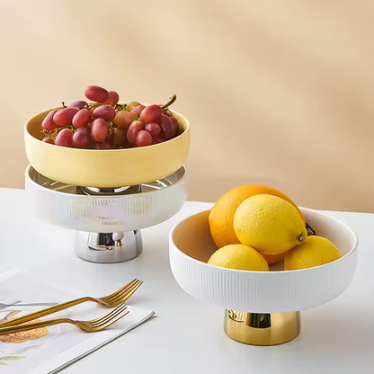 High foot ceramic fruit tray