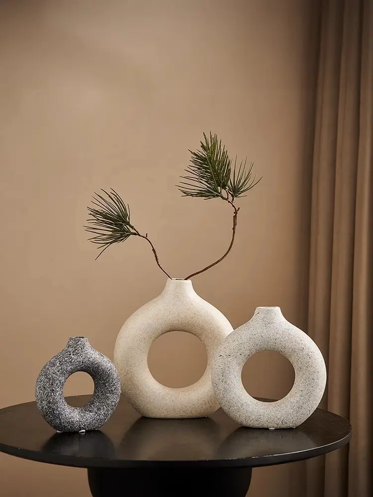 Ceramic Vase Arrangement Desktop Decoration