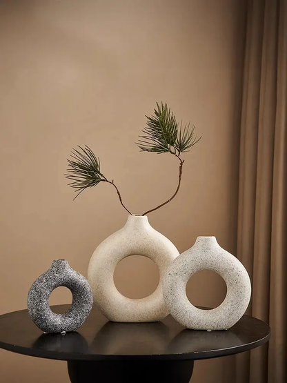 Ceramic Vase Arrangement Desktop Decoration
