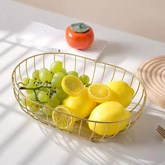 Metal Wire Bread Fruit Bowl