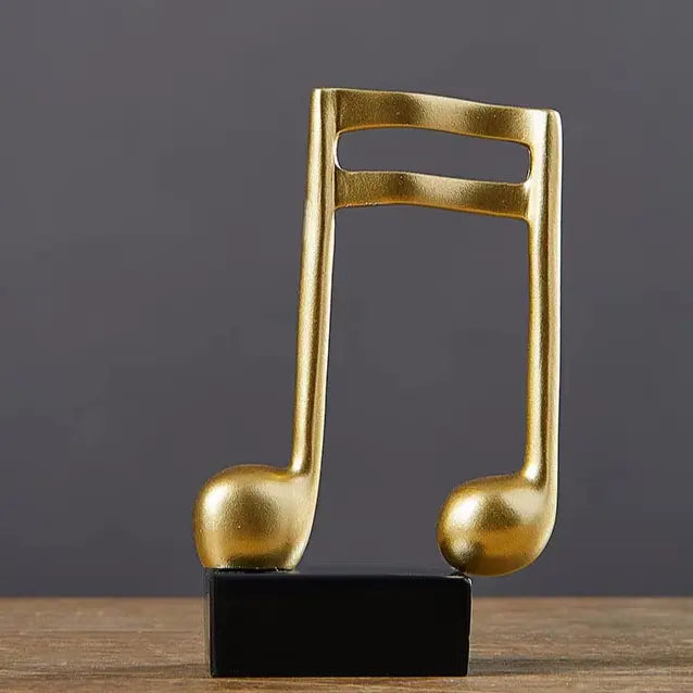 Art Statuette Golden Musical Note (Family of 3) Atelier Casa