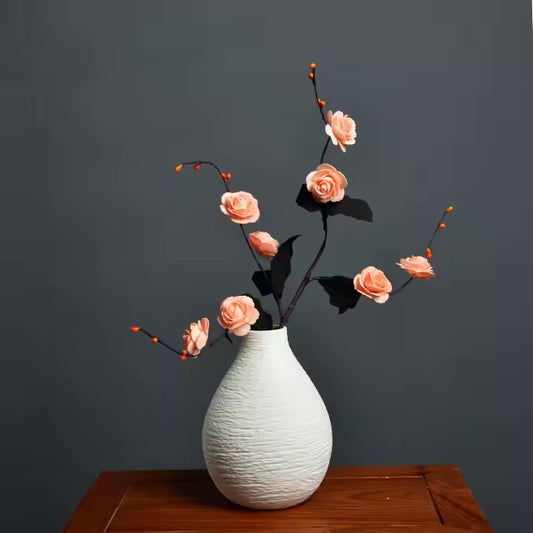 Textured Teardrop Ceramic Vase