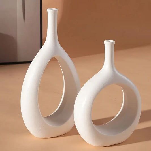 White Archway Vase Set