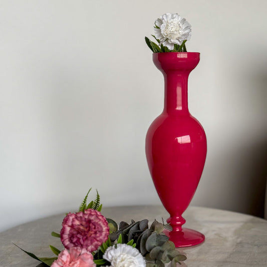 Pink Sculptural Glass Vase