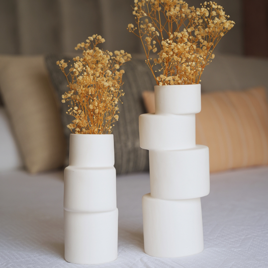 Creative Art Irregular White Ceramic Vase