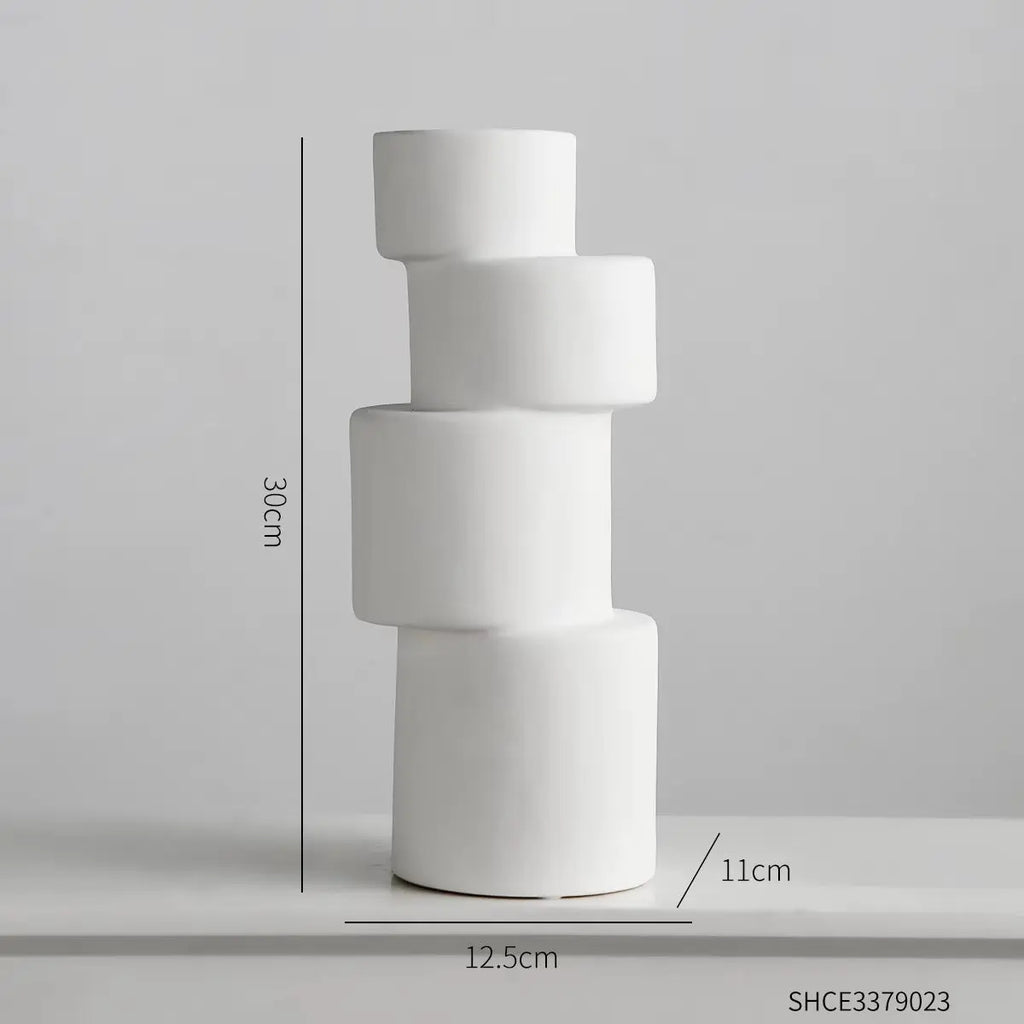 Creative Art Irregular White Ceramic Vase Atelier Casa