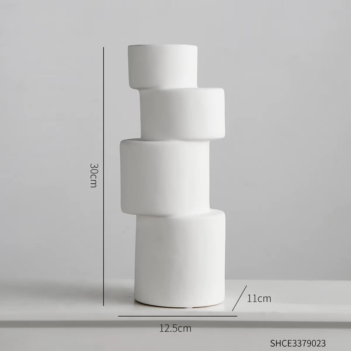 Creative Art Irregular White Ceramic Vase