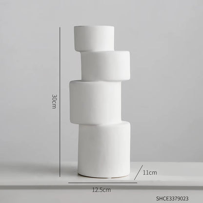 Creative Art Irregular White Ceramic Vase
