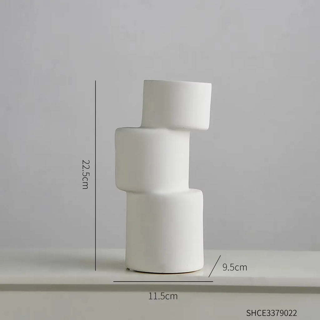 Creative Art Irregular White Ceramic Vase Atelier Casa