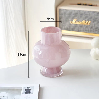 Geometry shaped handmade glass vase